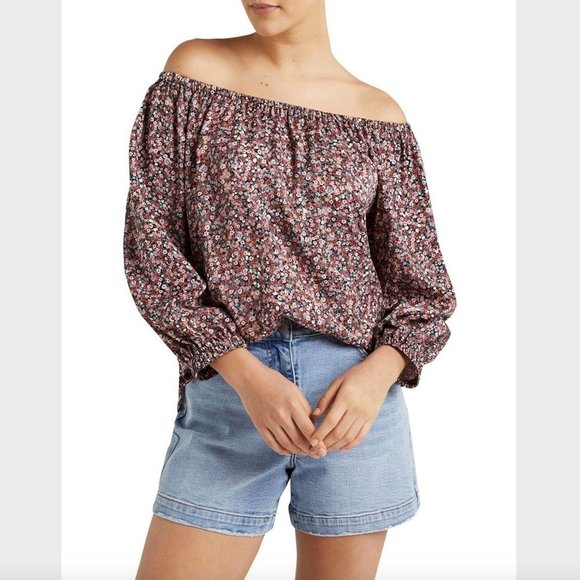 Philosophy Printed Off-shoulder Blouse - Picture 6 of 7